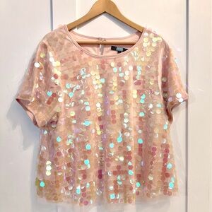 Eva Franco pink sequin top